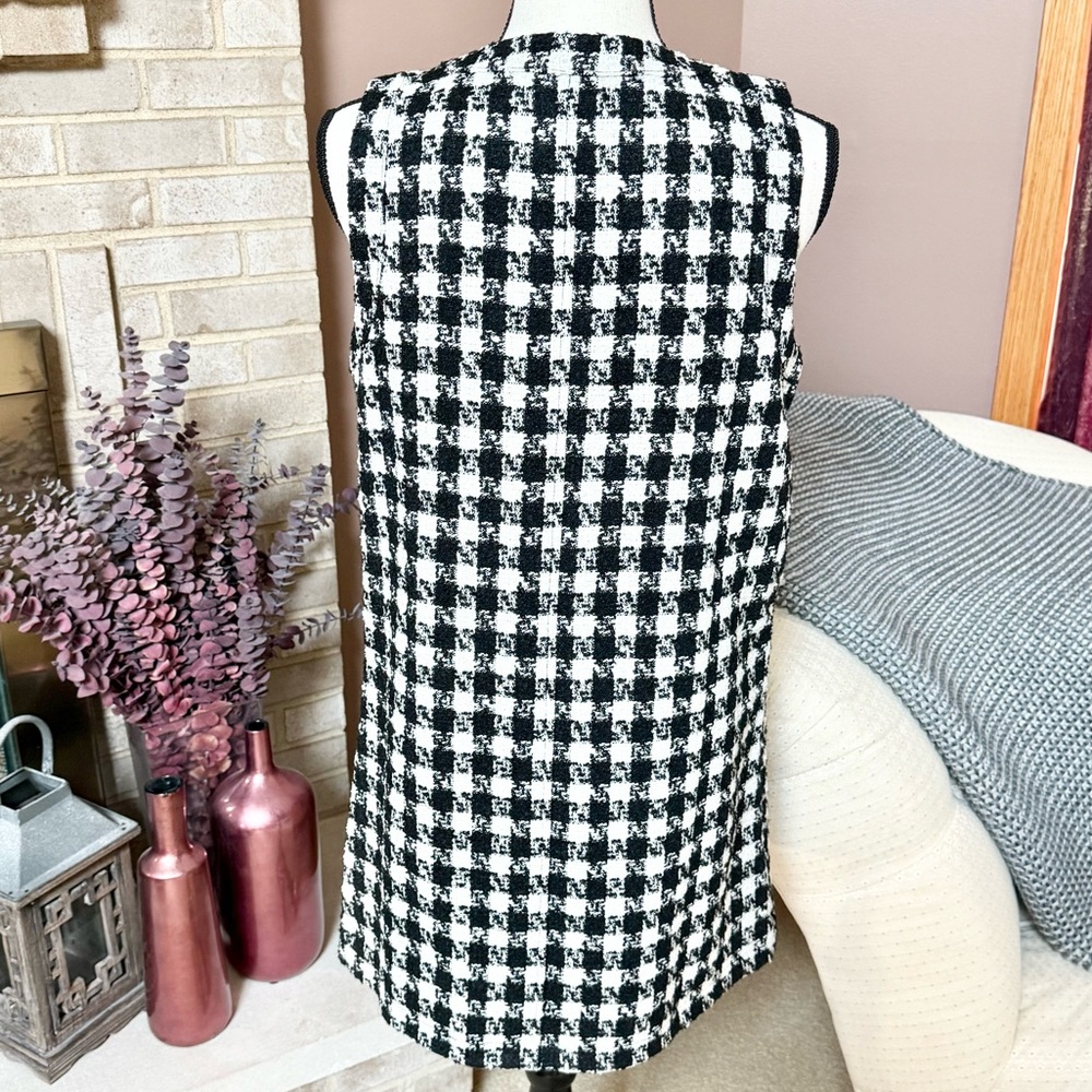 REFORMATION Tropez Mini Dress - Black Check - Picture 7 of 10